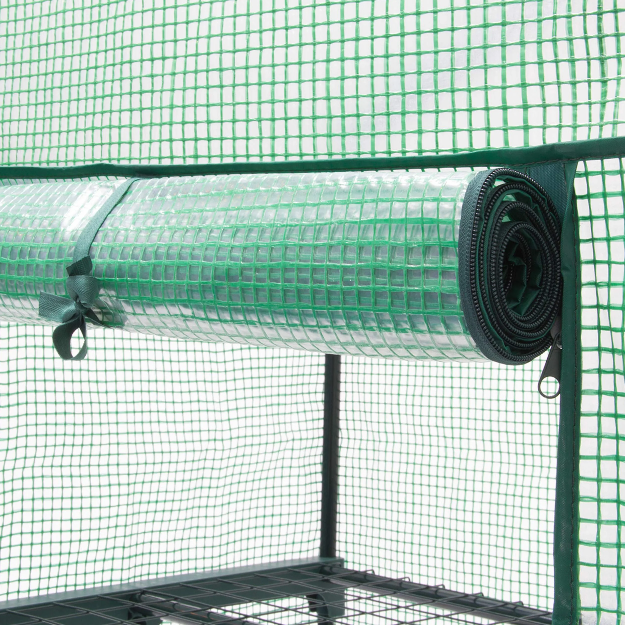 Relaxdays Serra Vivaio per Giardinaggio, 4 Ripiani, HLP 158x70x50 cm, Accessorio Giardinaggio sul Balcone, Verde