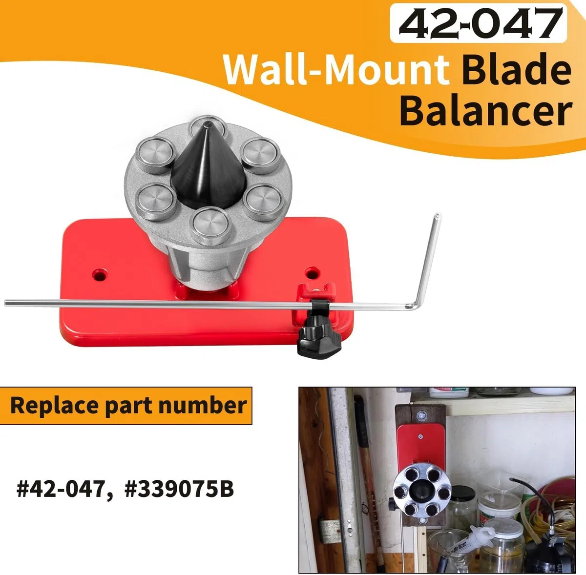 339075B Precision Knife Balancer, bilancia i coltelli dopo l'affilatura. compatibile con Stihl, Troy, Husqvarna ecc. (42-047) Lama per tosaerba di precisione