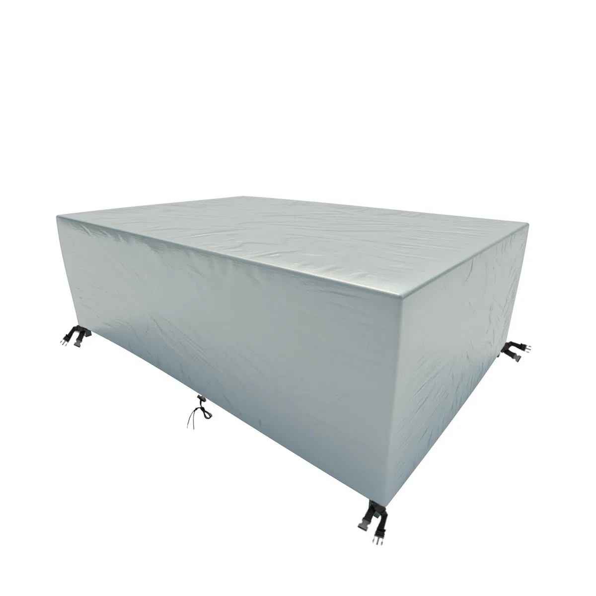 HNKDKJ Coperture per Mobili da Giardino 140x120x75cm(LxWxH) Telo Copritavolo Da Esterno 420D Oxford Tessuto Copertura Tavolo Esterno Rettangolare Impermeabile Anti-UV Telo Copertura Esterno-Argento