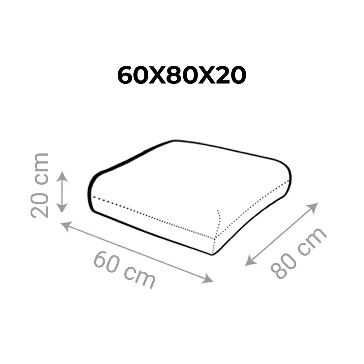 Happers Cuscino da Pavimento Naylim Mate Impermeabile Multifunzione per Esterni, Panca e Pallet - Comfort e Versatilità in un unico Cuscino Sabbia 60x80
