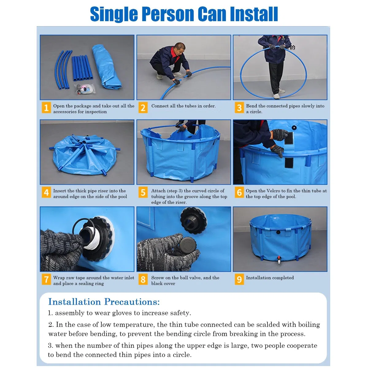 Piscina Fuori Terra/Telaio Acciaio Piscina Fuori Terra Rotonda, Alta 60 80 100 120 Cm Piscine Per Esterni Telaio In PVC Resistente Per Il Bagno Degli Animali Domestici, Serbatoio Rialzato Per Laghett