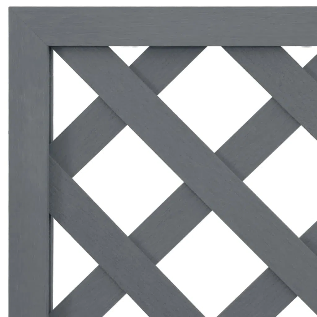 Fioriera con Traliccio in WPC Grigio da Esterno 65x33x135 cm | Vaso con grigliato per piante rampicanti in balcone e terrazzo, ideale per decorare l'orto domestico.