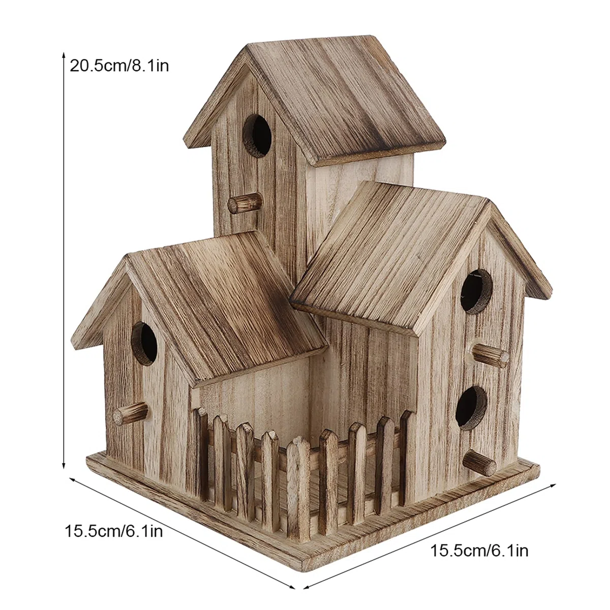 Casetta per uccelli in legno, casetta per uccelli da appendere, casetta per mangiatoia per uccelli, piccola cincia, decorazione per villa per uccelli, adatta per giardino, albero, foreste, balcone