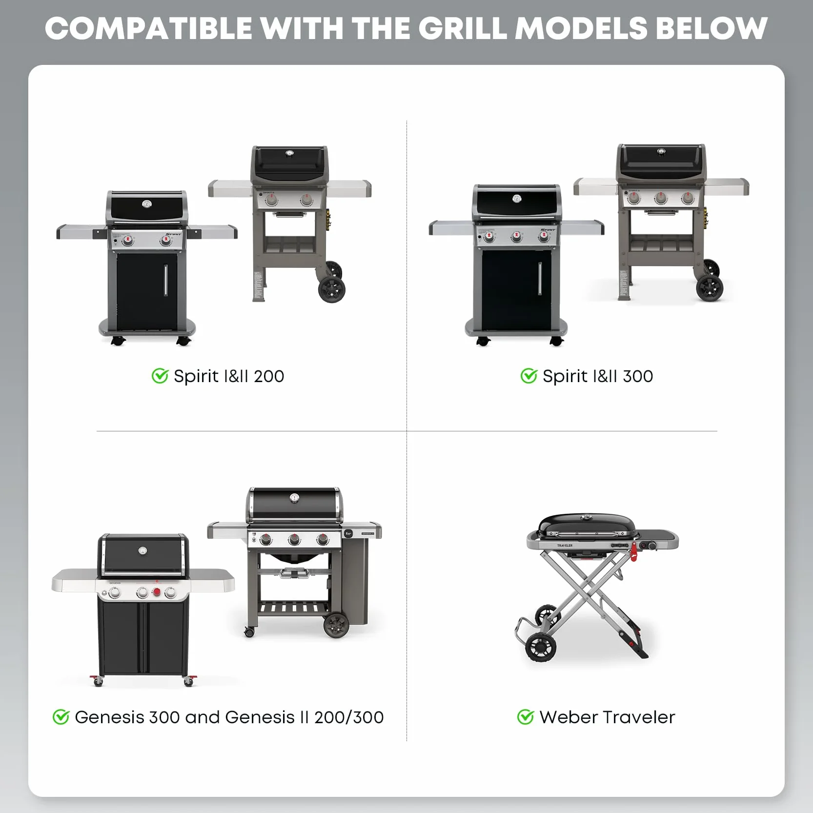 onlyfire Kit di Vaschette in Alluminio per Barbecue a Gas Weber Traveler, Genesis I&II 200/300 & Spirit II 200/300 Series, 1 Vaschetta Raccogli-Grasso in Alluminio e 15 Ciotole Monouso