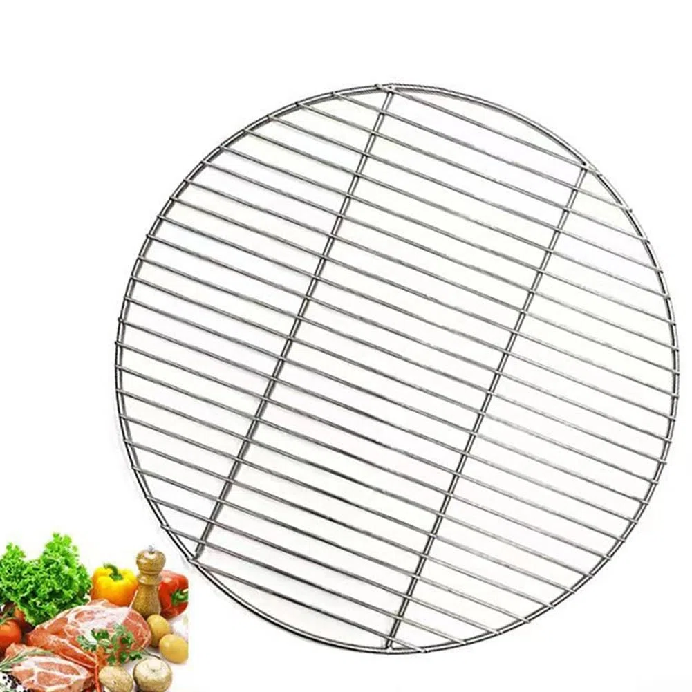 Griglie rotonde in acciaio inox per barbecue, griglie in metallo, tappetini per cottura a vapore barbecue (40 cm)
