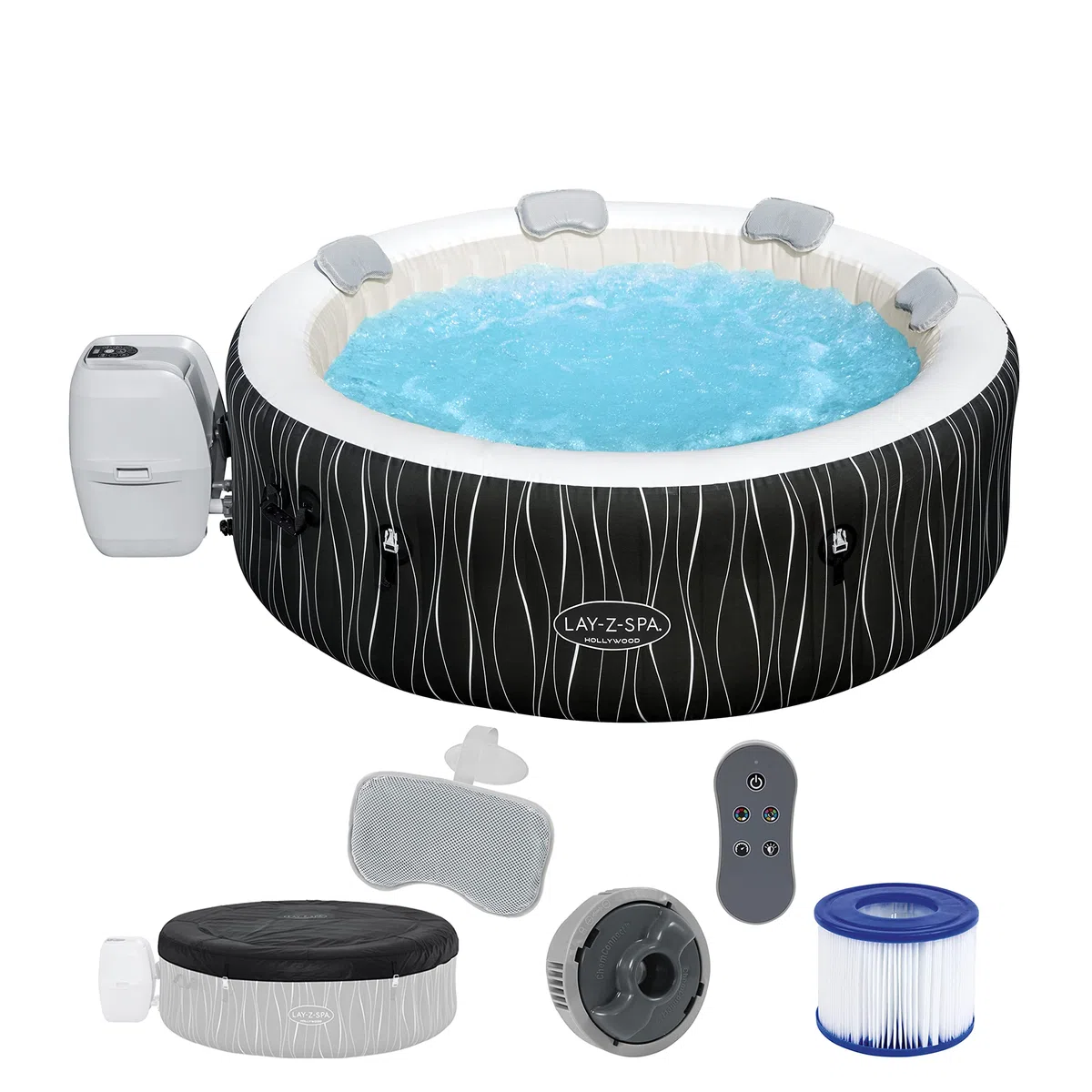 Bestway 60059 Minipiscina idromassaggio gonfiabile Hollywood Lay-Z-Spa AirJet