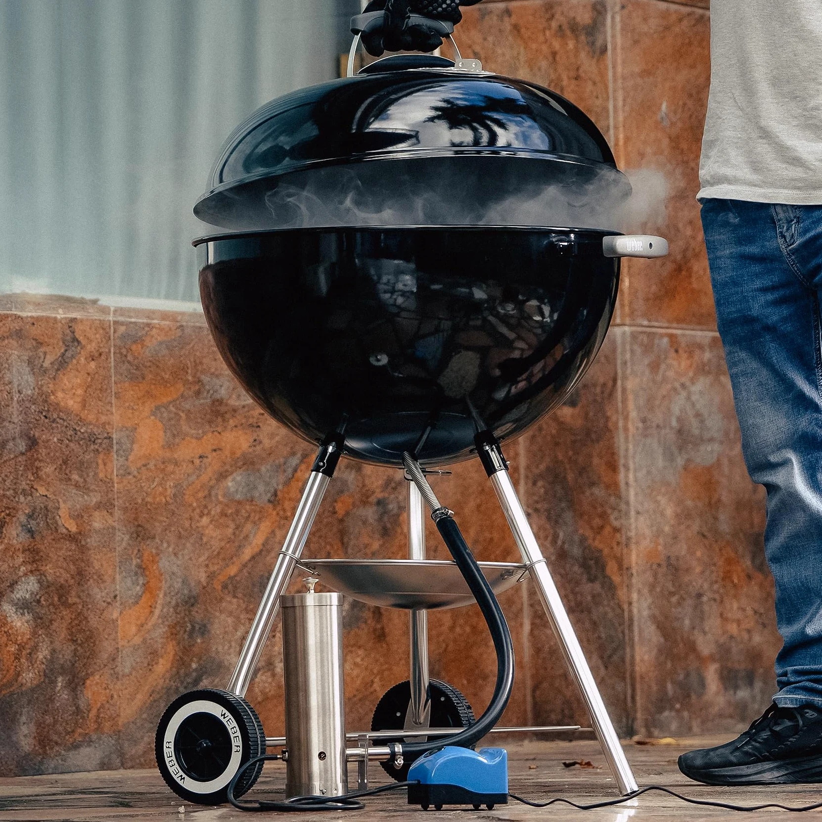 Generatore di affumicatore per affumicatura fredda e calda/calda, trucioli di legno per barbecue a gas