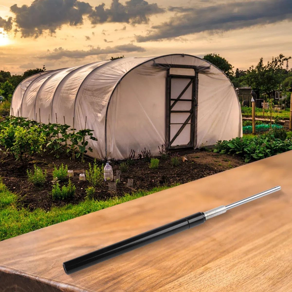 Cilindro aprifinestra automatico a energia solare, per controllo della temperatura, asta di apertura della ventilazione in metallo per strutture da giardino