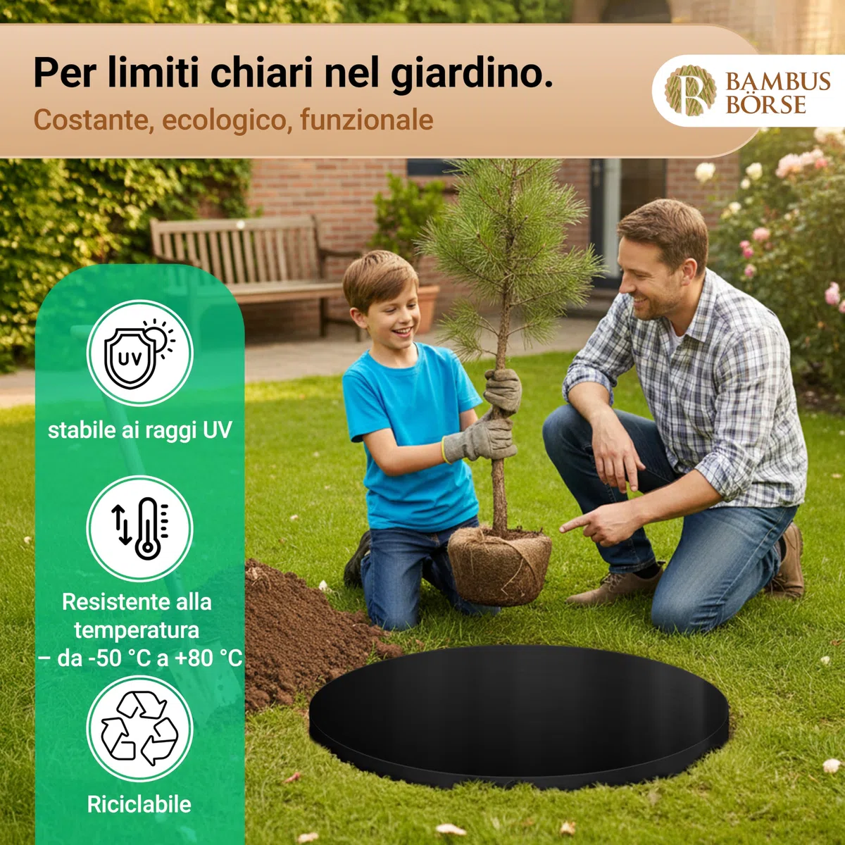 Barriera per Radici - Barriera per rizomi Alta 70 cm, Spessa 2 mm, Lunga 20 m - Realizzata in HDPE di Alta qualità - Barriera per rizomi di bambù - Barriera Anti-Radici
