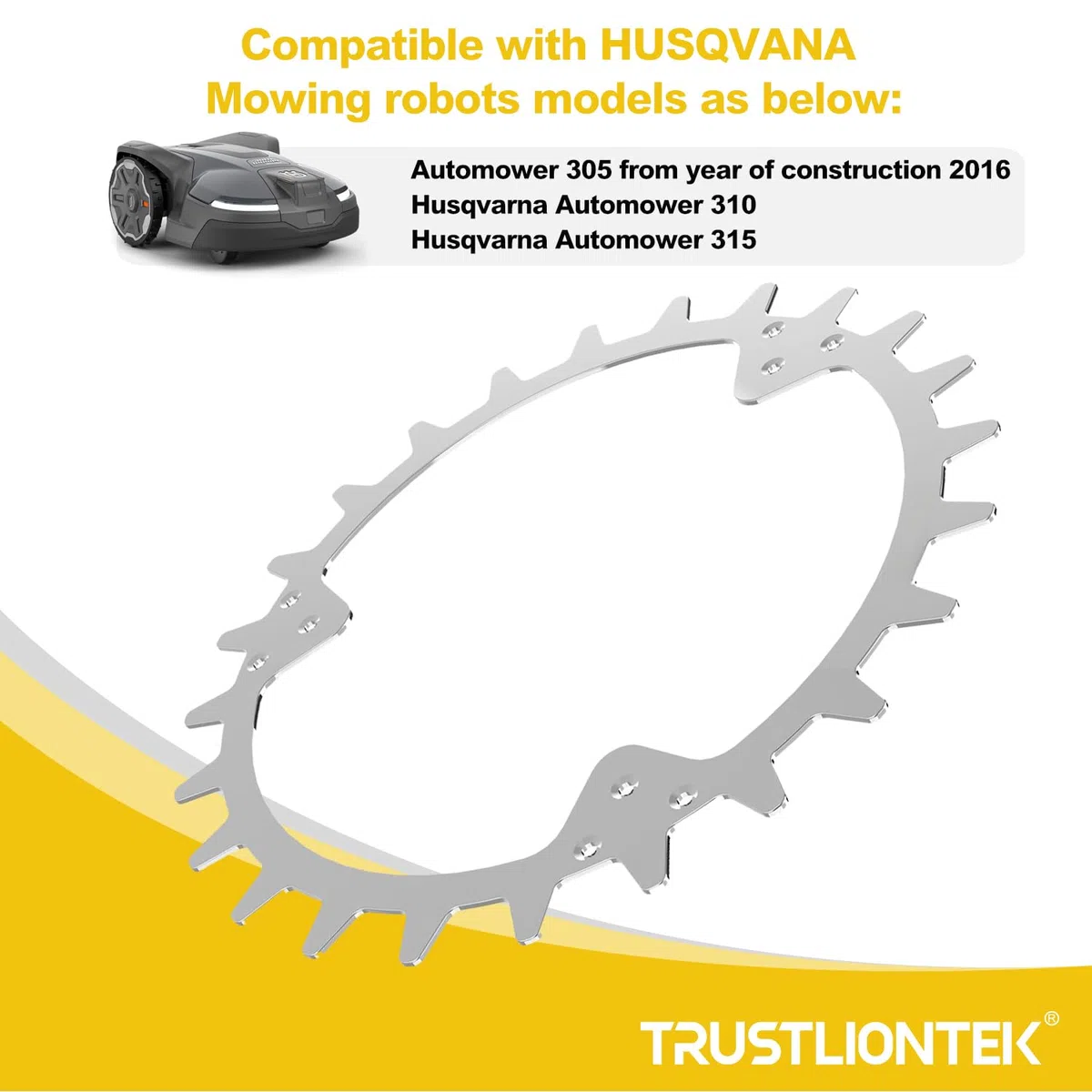 Miglioramento della trazione per robot tosaerba, compatibile con HUSQVANA Automower 305 (dal 2016)/310/315 robot tosaerba, dimensioni ruota 215 mm.