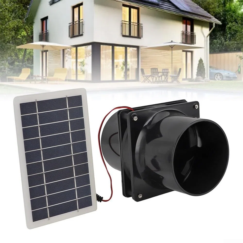 Ventilatore di scarico a energia solare, flusso d'aria potente ed efficiente per case, pollai, camper e serre