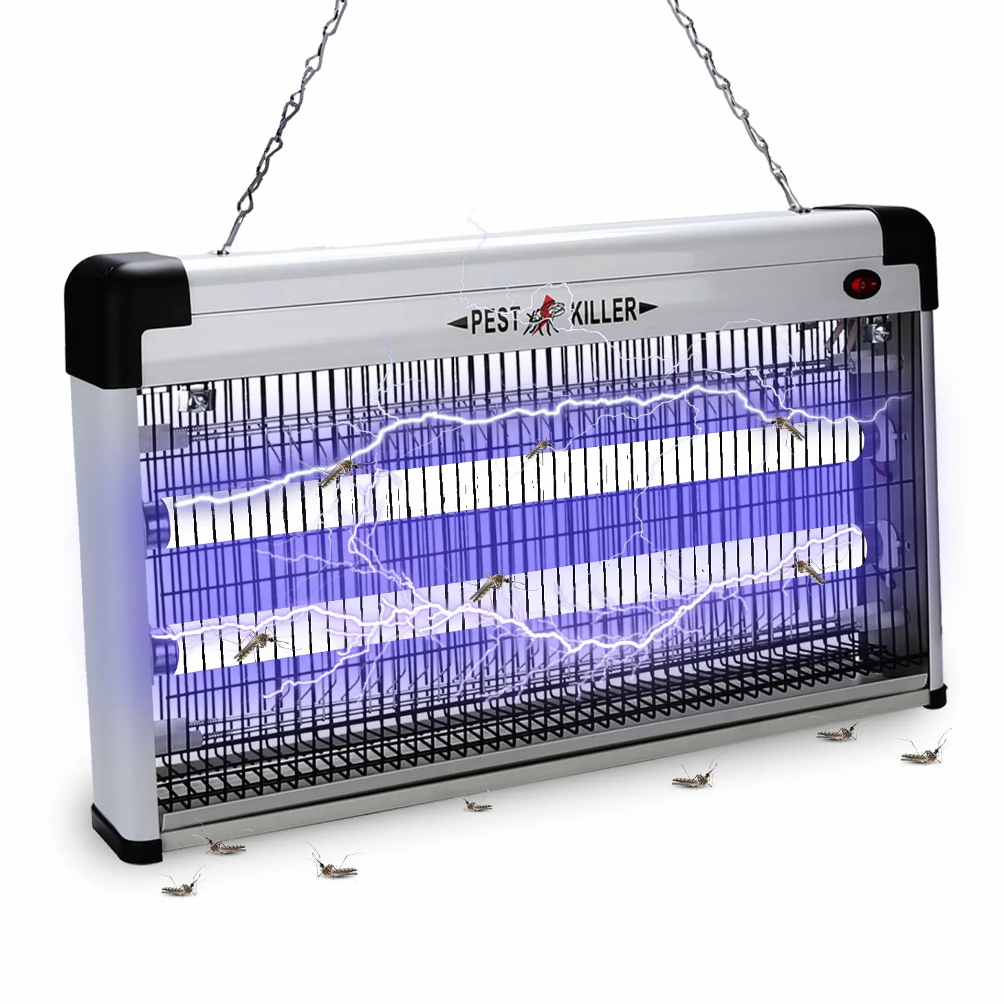Insetticida elettrico, 40 W, lampada UV per zanzare, efficace per ridurre gli insetti volanti per interni, camera da letto e giardini, senza sostanze chimiche tossiche