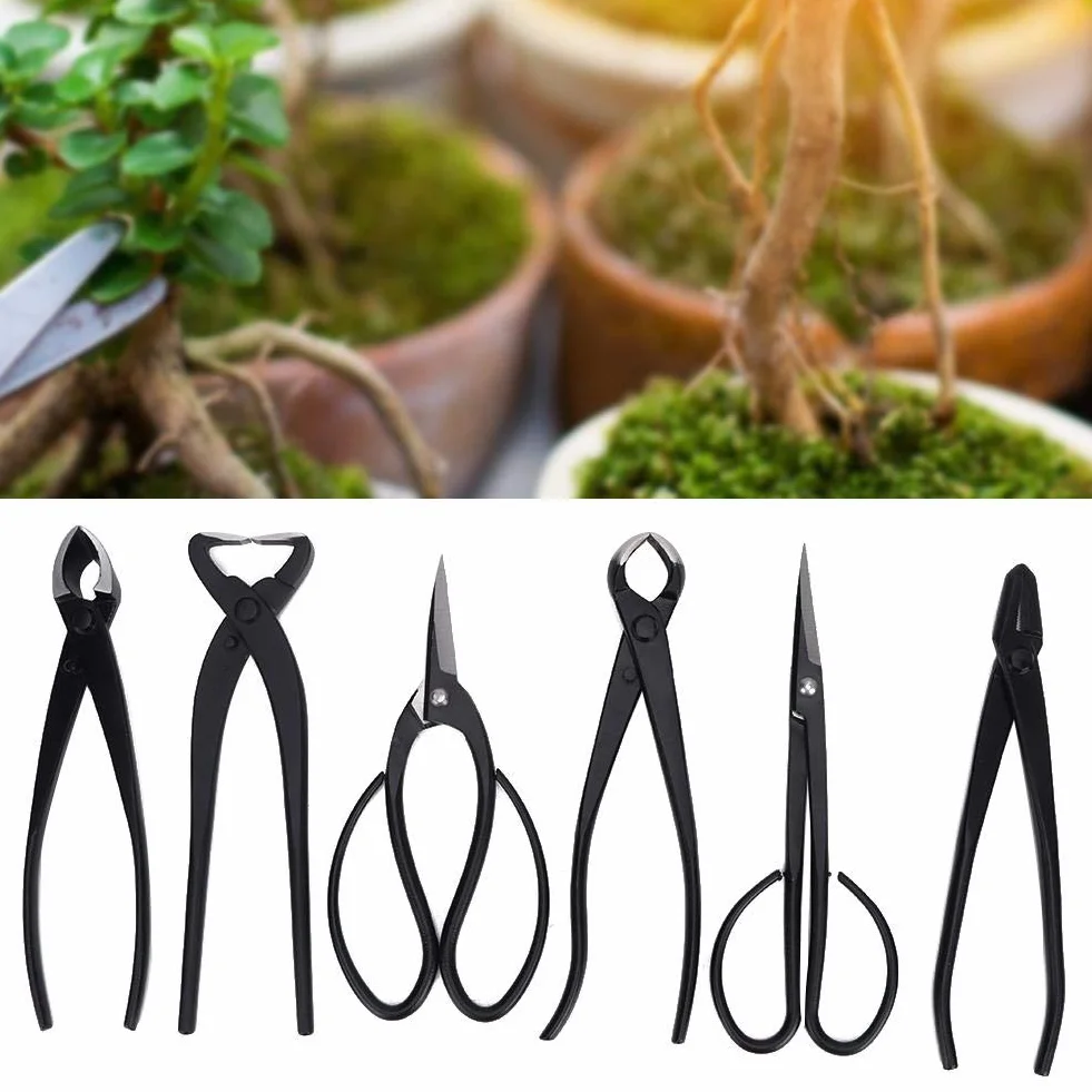 Kit di Attrezzi per Bonsai, 6 Pezzi di Forbici multifunzionali per Piante da Albero per Bonsai Wire Wire Pinze da Taglio Cesoie Set di Utensili da Taglio con Custodia