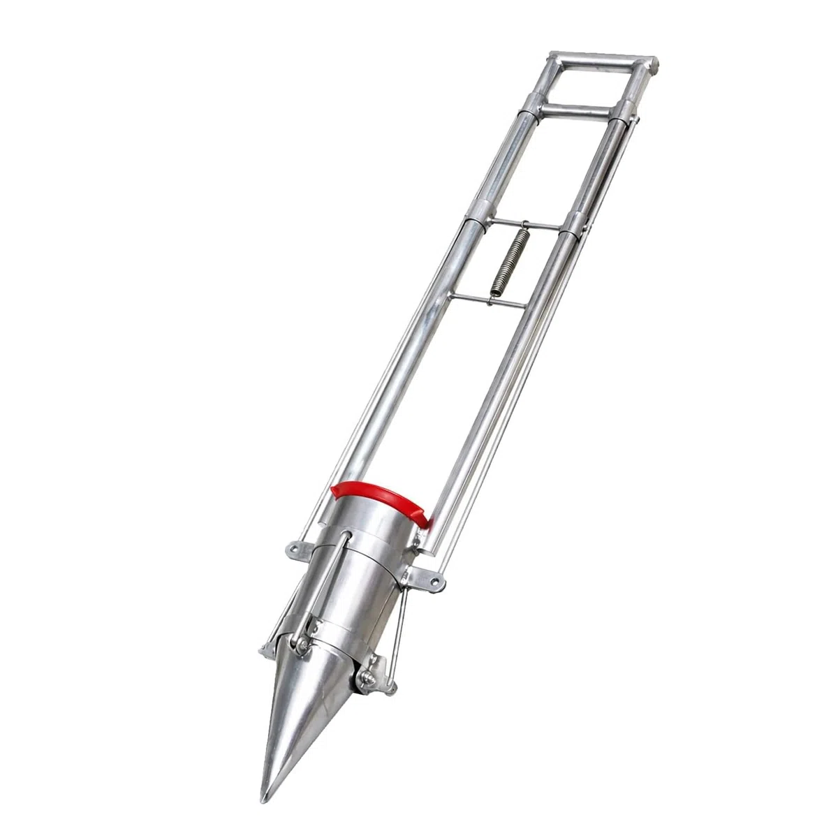 Piantabulbi a Manico Lungo in Acciaio Inox, Attrezzo Manuale per Trapianto con Molla, per Bulbi, Piantine, Fiori, Ortaggi e Giardino