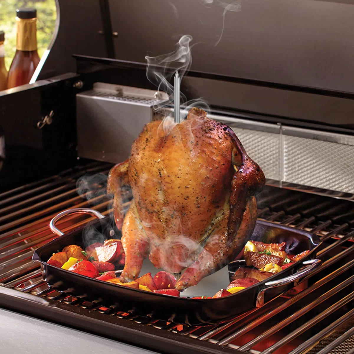 Onlyfire Supporto verticale per spiedini da 22.8cm e 29.2cm,Adatto per bistecca, pesce intero, pollo intero, salsiccia, ecc