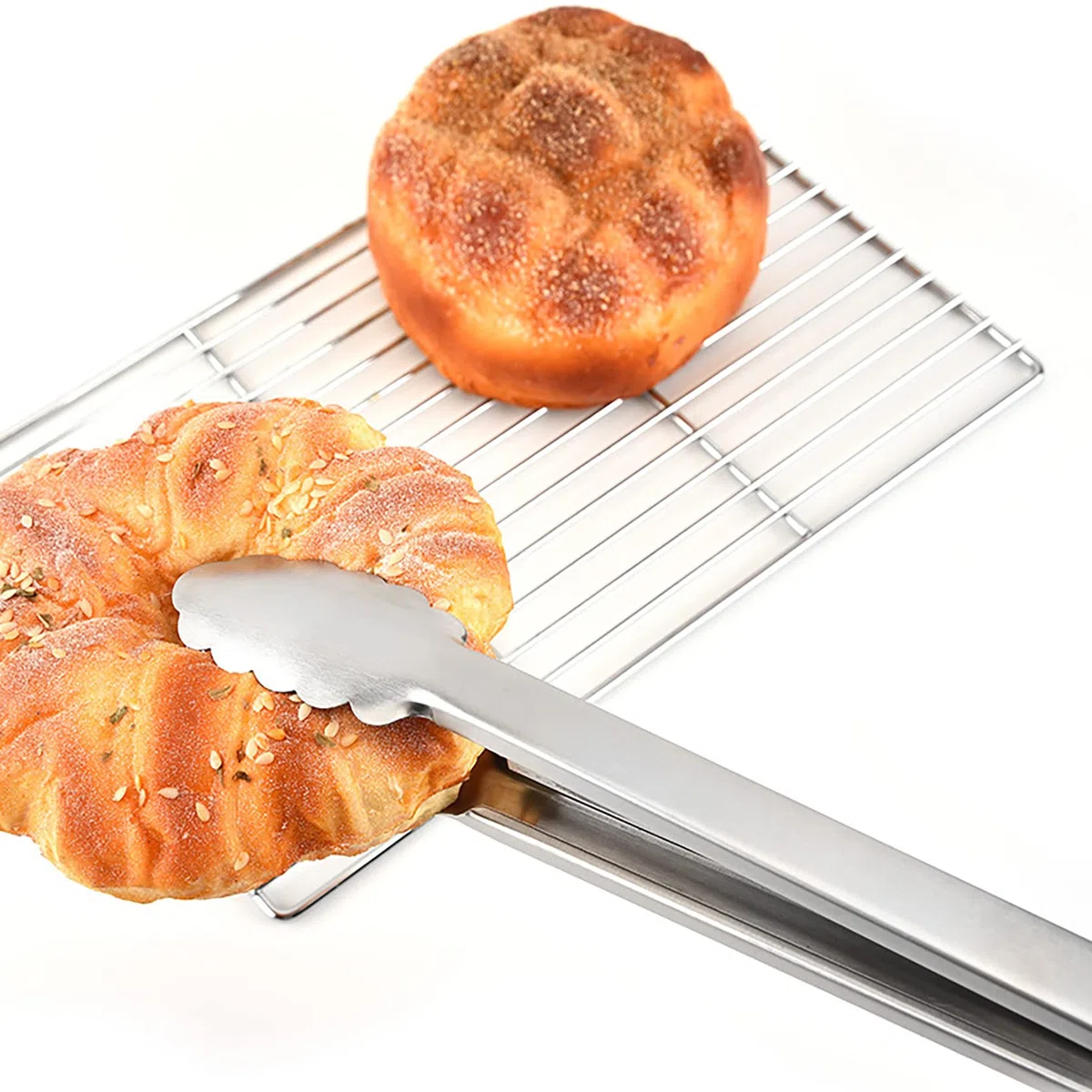 Pinze per barbecue extra lunghe da 45cm (3 pezzi, rosso), in acciaio inox con manico lungo, pinze per alimenti di grandi dimensioni, pinze per bistecche, per cucinare, grigliare, barbecue