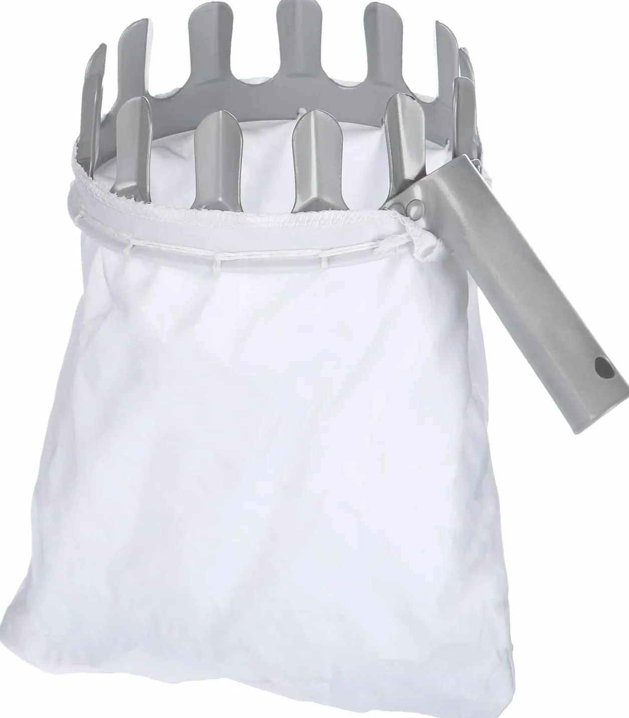 A2ZWORLD Raccogli Frutta con Borsa in Tessuto Manico Telescopico, Strumento per Raccogliere Mele, Arance, Pesche, Pere e Ciliegie (Diametro: 14 Centimetri)