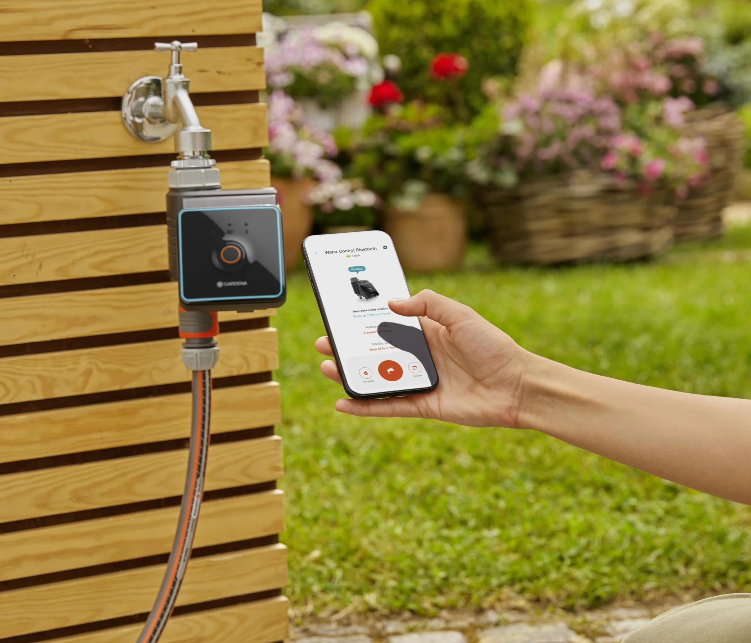 Gardena Controllo dell'Irrigazione Bluetooth, Nero/Grigio/Turchese/Arancione, taglia unica