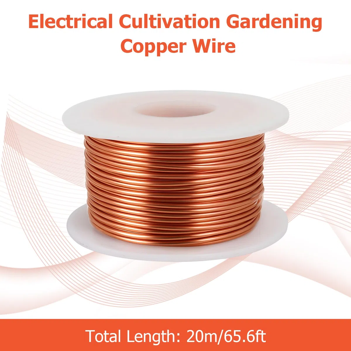 100m Electroculture Giardinaggio Filo di Rame, Filo Rame Puro per Giardinaggio, Coltivazione di Piante e Ortaggi