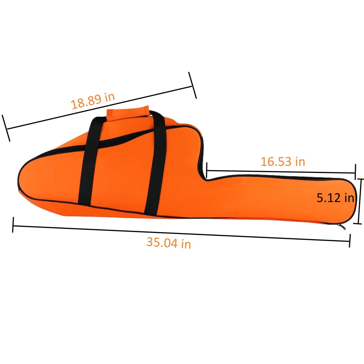 Chainsaw Bag Carrying Case Portable Protection Waterproof Holder Fit for Stihl Husqvarna 12''/14''/16'' Chainsaw Storage Bag(Orange)