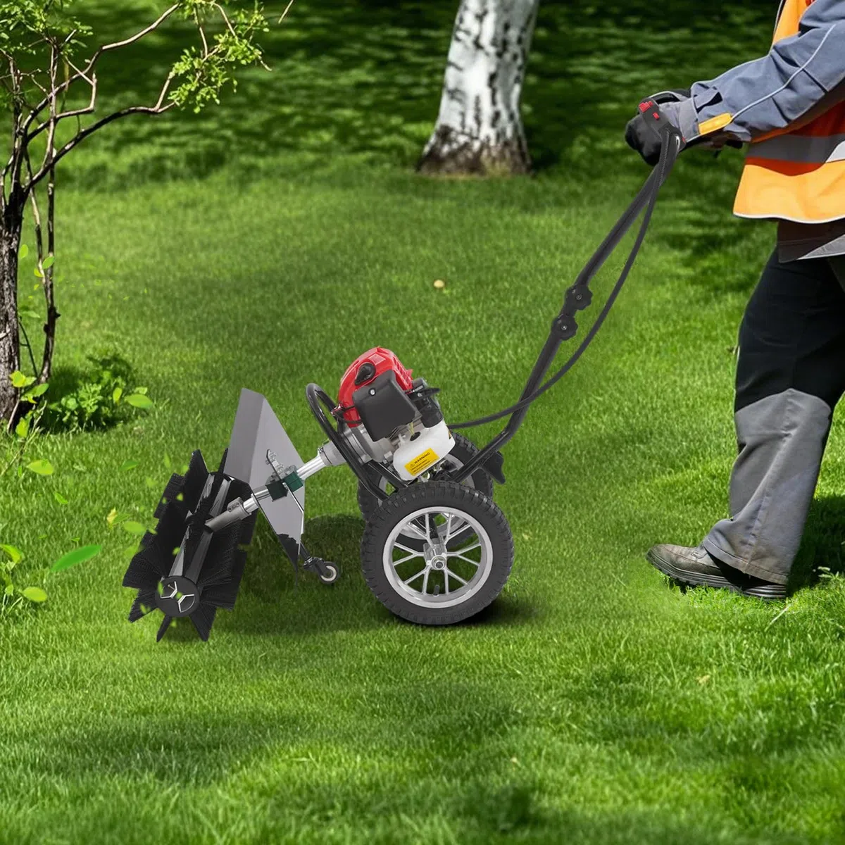 Spazzaneve a 2 tempi, 43 CC, spazzaneve 1,7 HP, scopa a benzina, spazzaneve per erba artificiale, erba naturale, marciapiedi