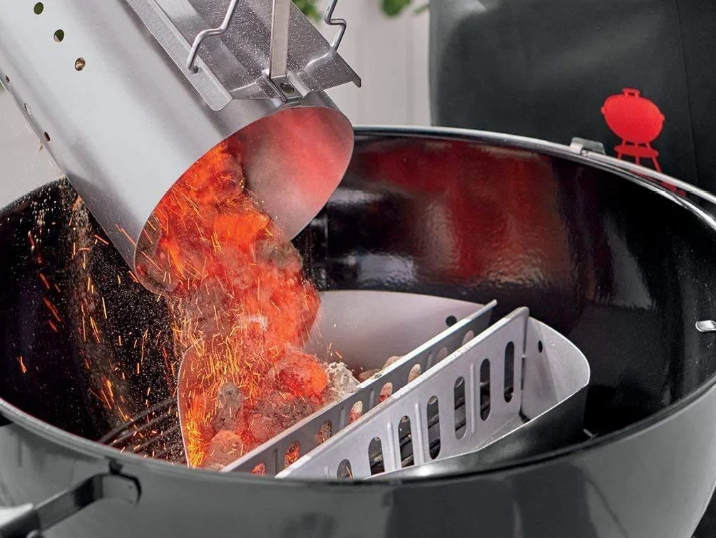GFTIME Ciminiera di Accensione per Weber con Maniglia di Sicurezza,30 cm H e 19 cm Dia, Motorino d'avviamento, Accessorio per BBQ per Weber 7416, Barbecue ad Avvio rapido per Campeggio e grigliate.