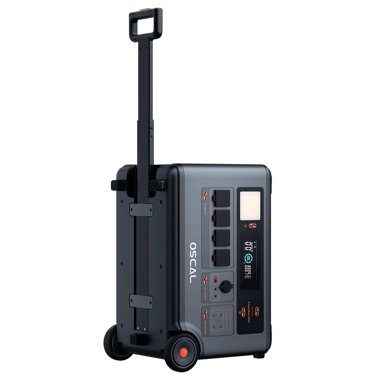 OSCAL PowerMax 6000 Centrale Elettrica Portatile con Batteria LFP da 3600Wh, 6000W AC Uscita (9000W Picco), 0-80% in 55 Minuti, UPS <5ms per Campeggio e Camper/Solare Power Station per Domestico