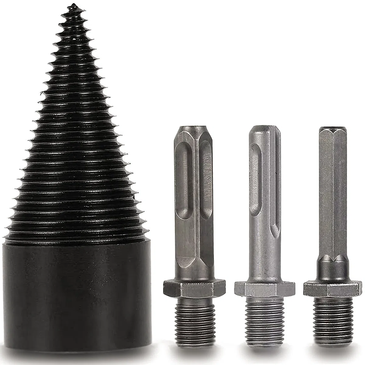 Legna da Ardere Spaccalegna Smontabile Coni Kindling Legno Spaccatura Tronchi Bit Log Splitter Vite Cono Accensione Legna Da Ardere Splitter per Uso Domestico Elettrico Trapano