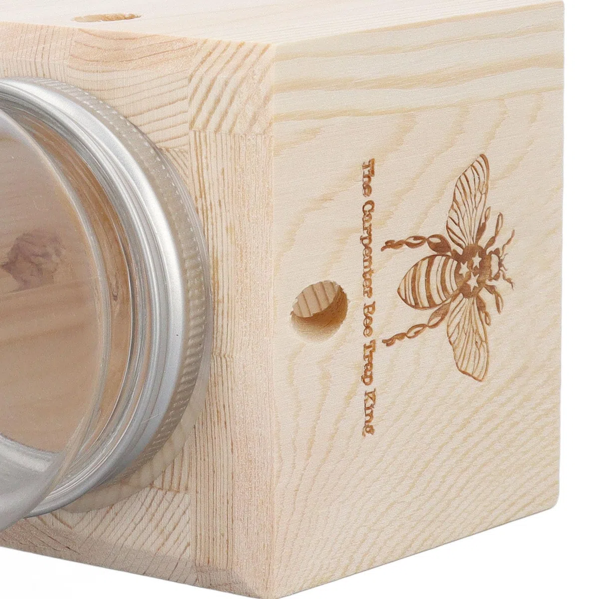Syrisora Trappola per Api da Carpentiere in Legno, Trappola per Api Noiosa in Legno da Appendere per Grondaie da Giardino, con Design Ecologico per Uso Esterno