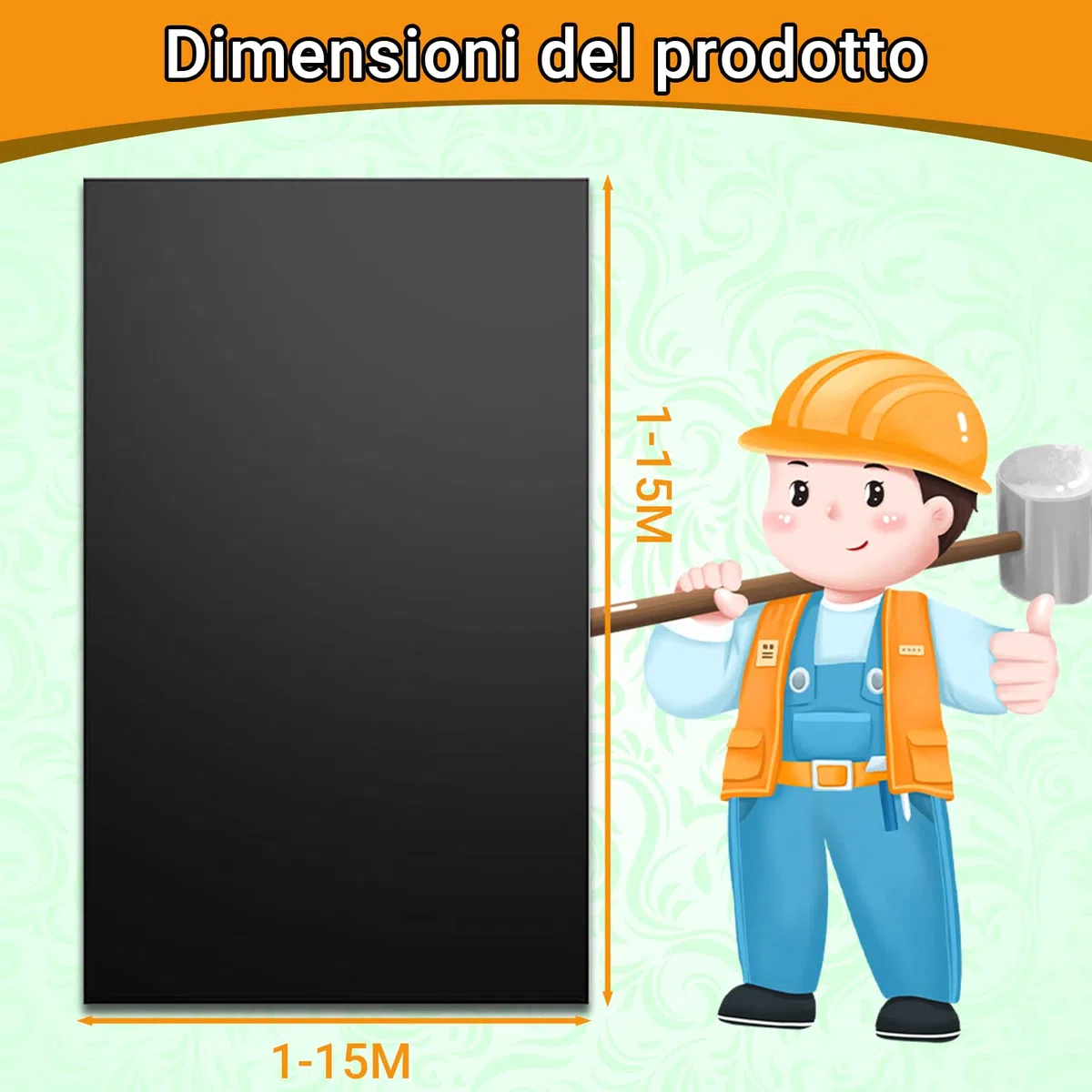 Telo per laghetto in HDPE Resistente, Fodera Flessibile per laghetto da Giardino, 8 x 8 m, Membrana Impermeabile Durevole per fontane, cascate e Piscine