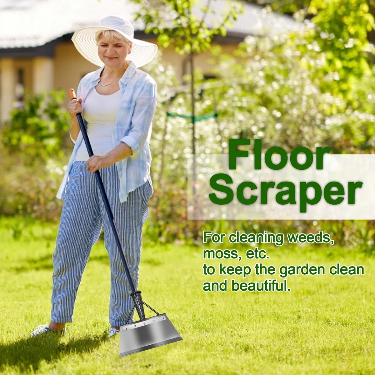 Pala Multifunzionale per La Pulizia,Pala da giardino multifunzionale per la casa,Pala per La Pulizia Del Giardino,acciaio al carbonio diserbo piantare strumento,Pala Piatta in Acciaio 28cm