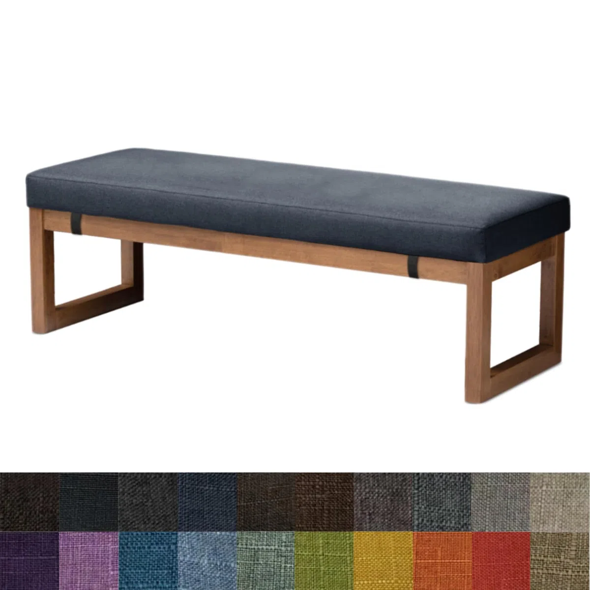 Kimgull Cuscino per panca finestra di baia Pads Giardino Antiscivolo Divano Sedile Stuoia per Altalena (80X30X5CM Grigio scuro blu)