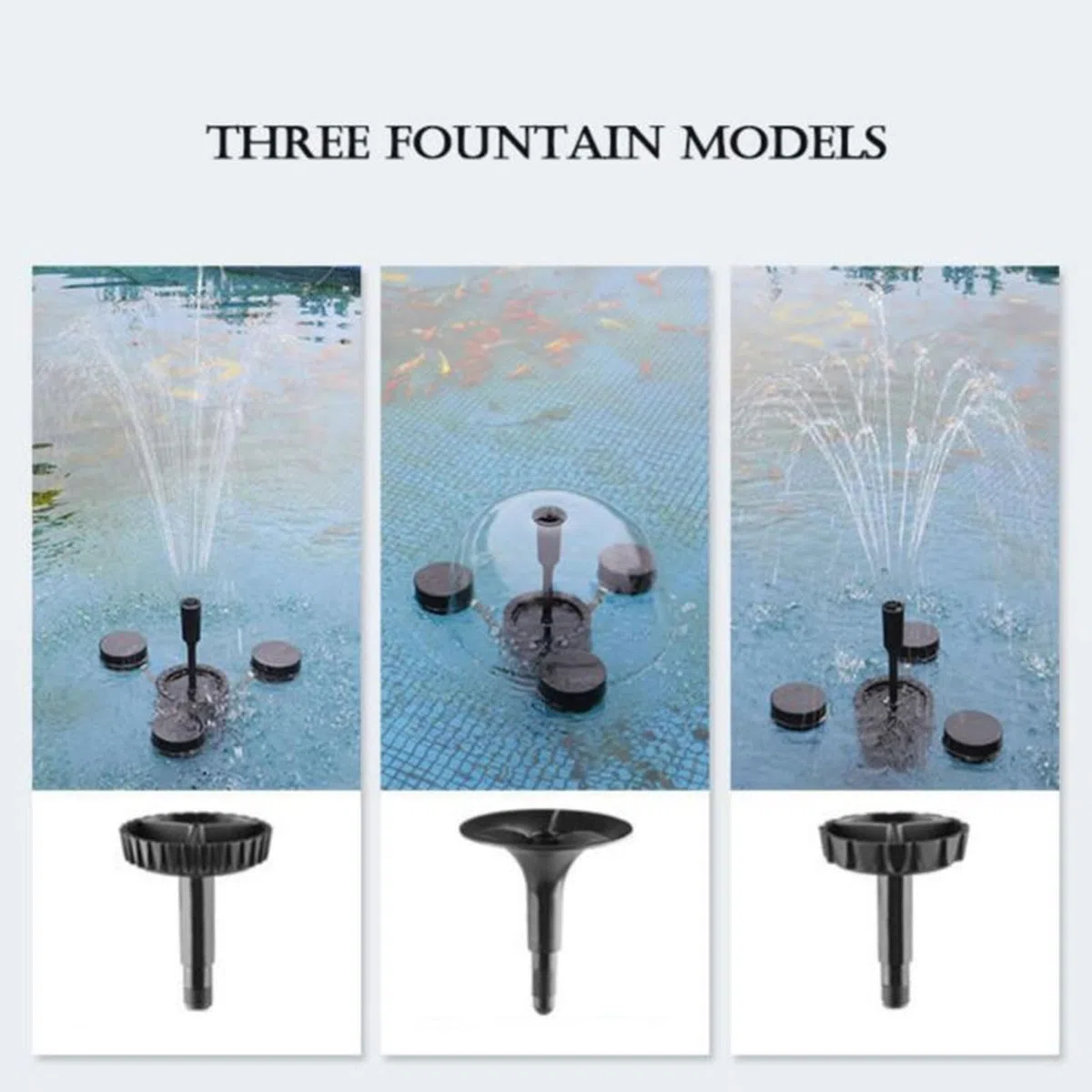 Skimmer galleggiante da 45 W per laghetto e piscina, collettore multifunzionale di foglie cadute con 3 modalità di fontana, efficiente estrattore di superfici per giardini