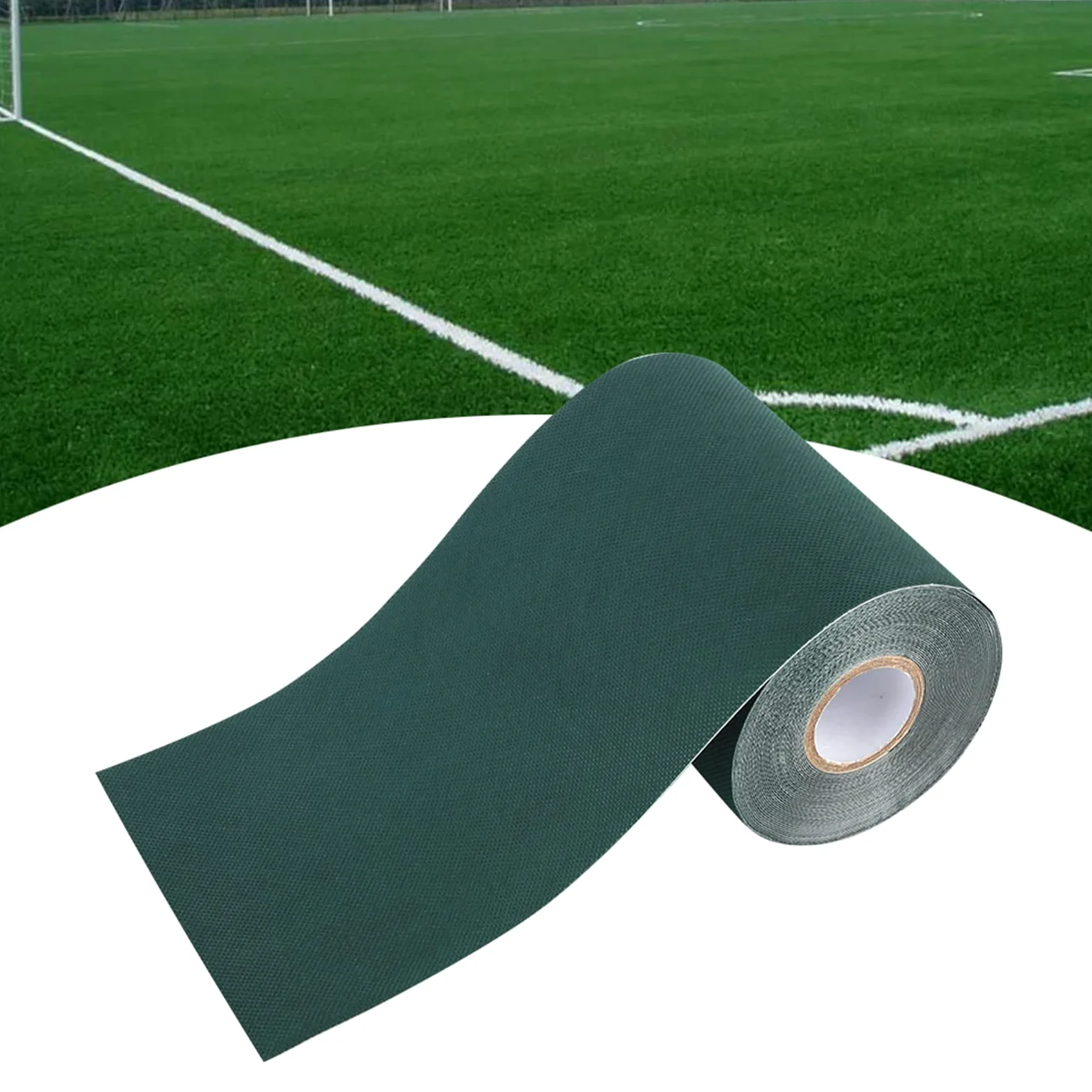 Jenngaoo Nastro Autoadesivo per Cucitura in Erba, Nastro Artificiale per l'erba per le Giunture per Unire il Tappeto Verde del Giardino del Tappeto (15CM X 10M)