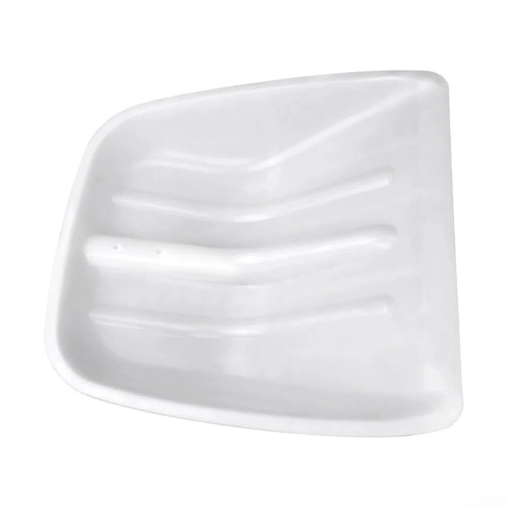 Pala in plastica robusta per la rimozione della neve, rompighiaccio e pollame, applicazioni in casa e cortile (bianco)