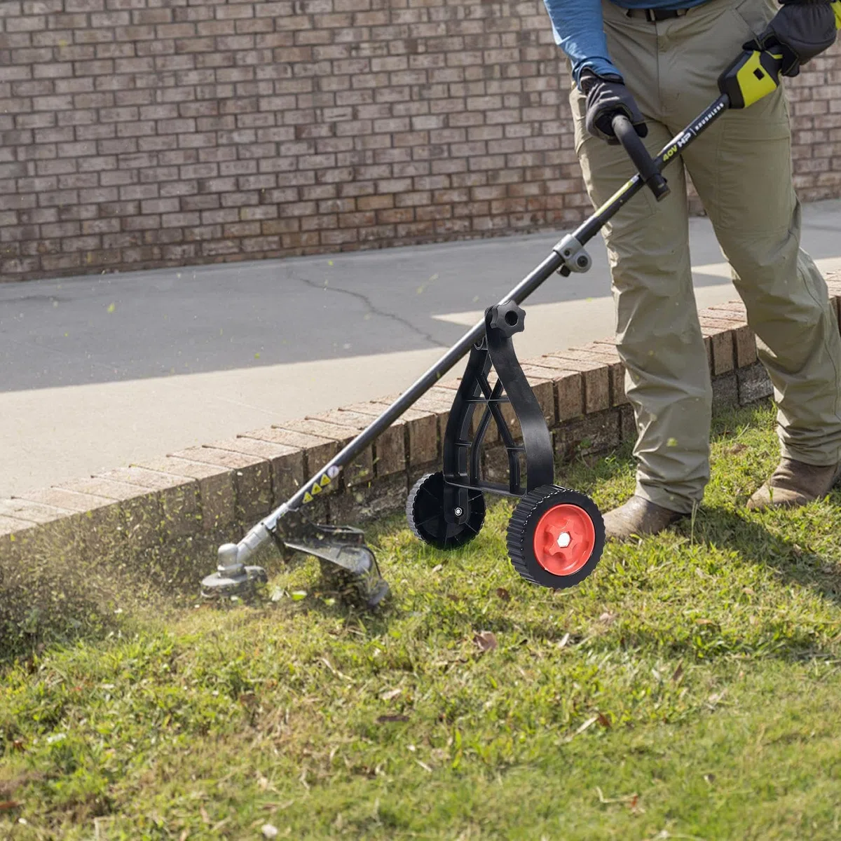 Supporto per Decespugliatore, Attacco per Tosaerba a Velo a Spazzole, ABS Ruote di Supporto Regolabili per Decespugliatore Erbacce Decespugliatore Giardino