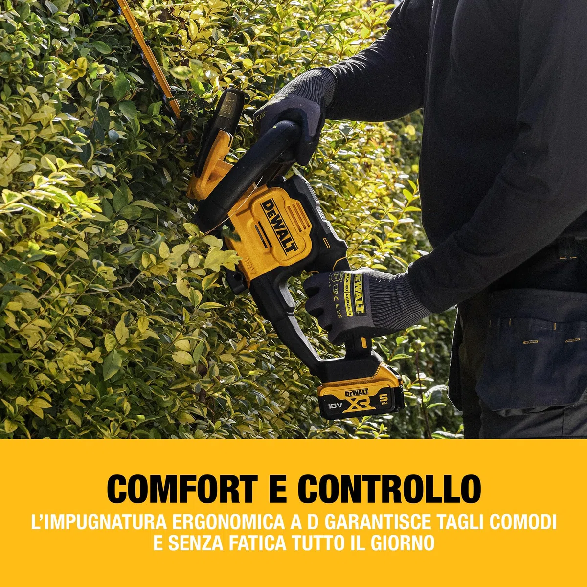 DEWALT Tagliasiepi senza spazzole da 18 V XR 60 cm, Solo utensile, DCMHT567N-XJ