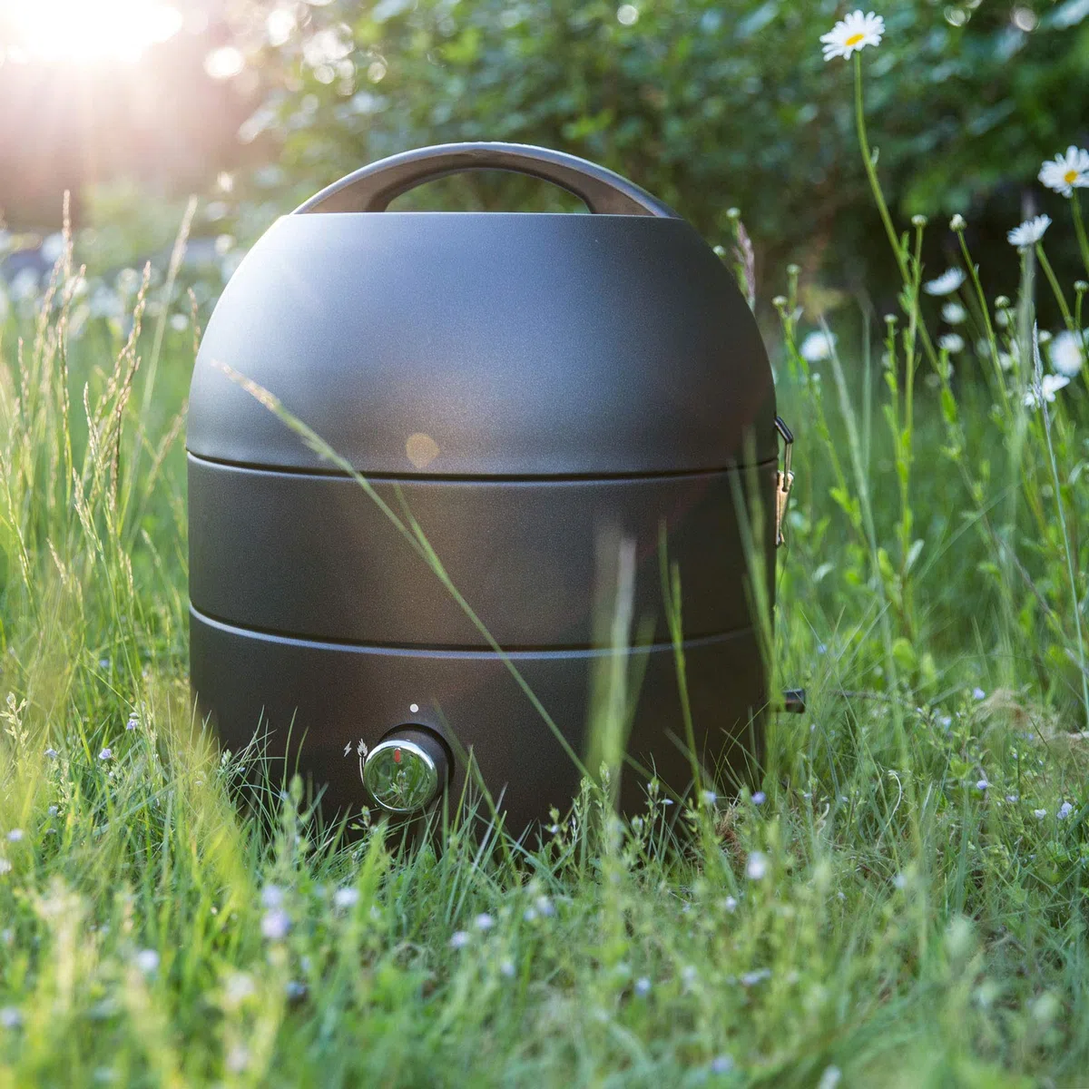 TAINO Grill-to-go - Barbecue da tavolo, compatto, a gas, in acciaio inox, per barbecue e campeggio