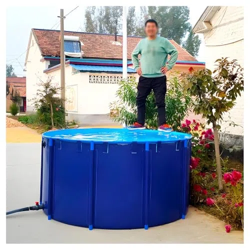 Stagno per pesci in PVC per la cultura Koi, design rotondo fuori terra adatto per irrigazione agricola e decorazione del cortile