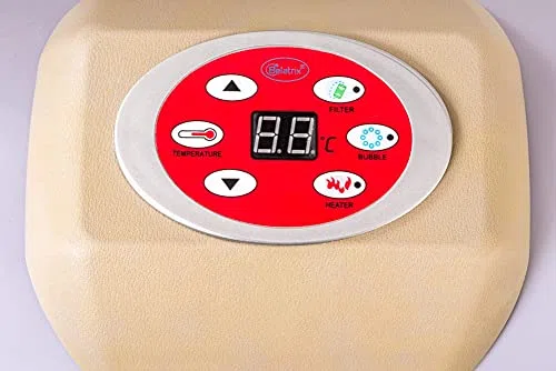 Belatrix Luxury 125 - Vasca idromassaggio portatile (gonfiabile), colore beige, set con base e copertura termica