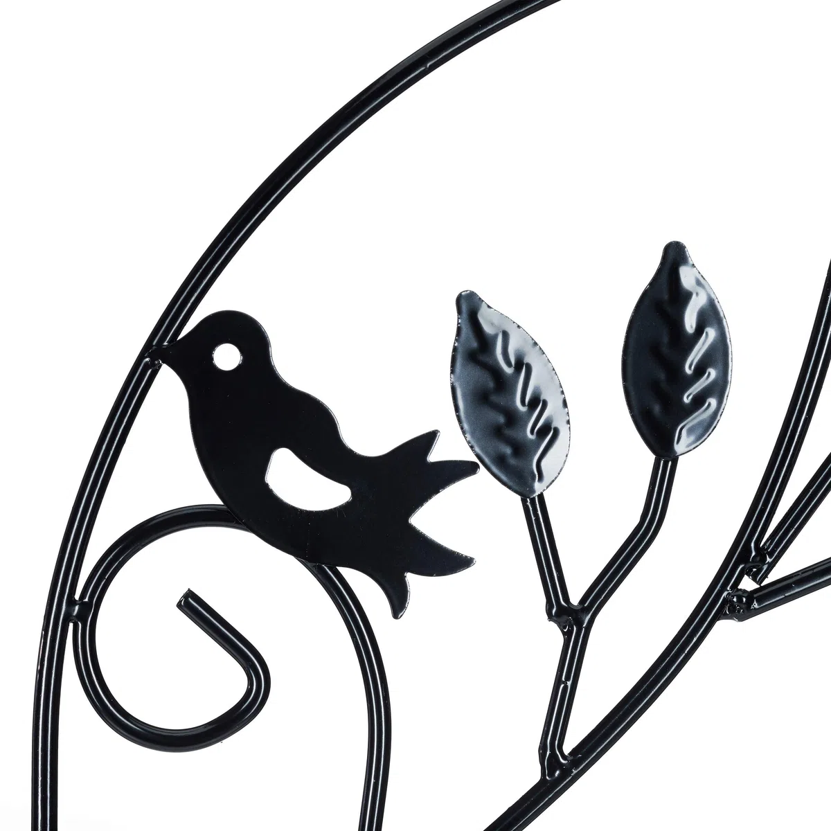 Relaxdays Grigliato da Giardino con Uccellini, in Metallo, per Piante Rampicanti, 120x40 cm, Colore Nero