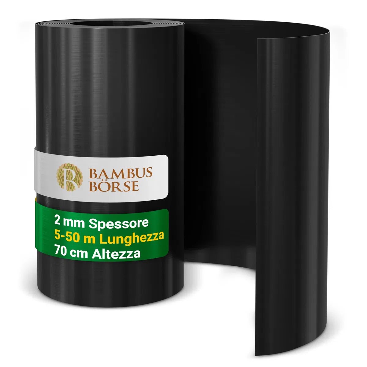 Barriera per Radici - Barriera per rizomi Alta 70 cm, Spessa 2 mm, Lunga 20 m - Realizzata in HDPE di Alta qualità - Barriera per rizomi di bambù - Barriera Anti-Radici