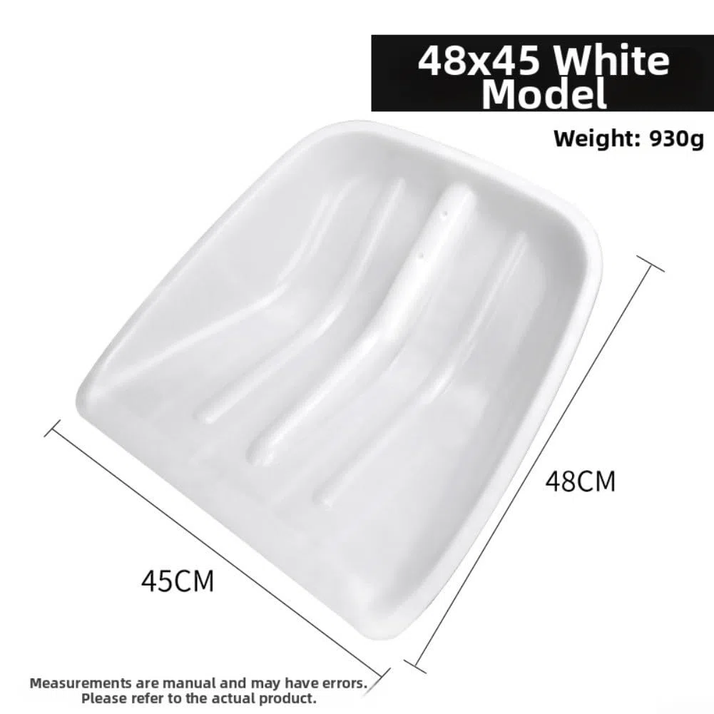 Pala in plastica robusta per la rimozione della neve, rompighiaccio e pollame, applicazioni in casa e cortile (bianco)