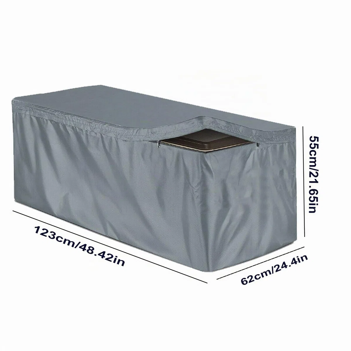 Generisch Copertura per mobili da giardino da giardino, cassapanca multiuso per cassapanca da giardino, copertura per cuscino, utilizzabile su box da giardino, copertura impermeabile