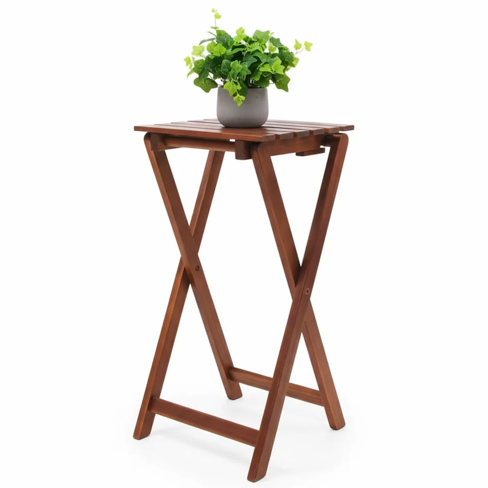 Spetebo Eucalipto, sgabello pieghevole, 62 cm, in legno, tavolino da giardino