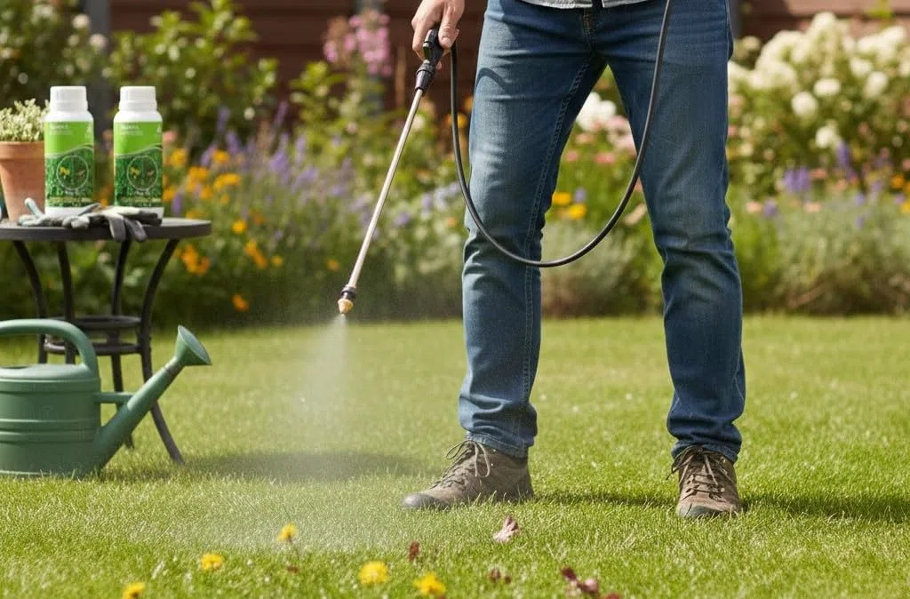 SELECTA Prodotto ad azione selettiva per prati e manti erbosi Uso e Dosi : diluire ml 150 in 4 lt d'acqua da distribuire in una superficie di 10 mq