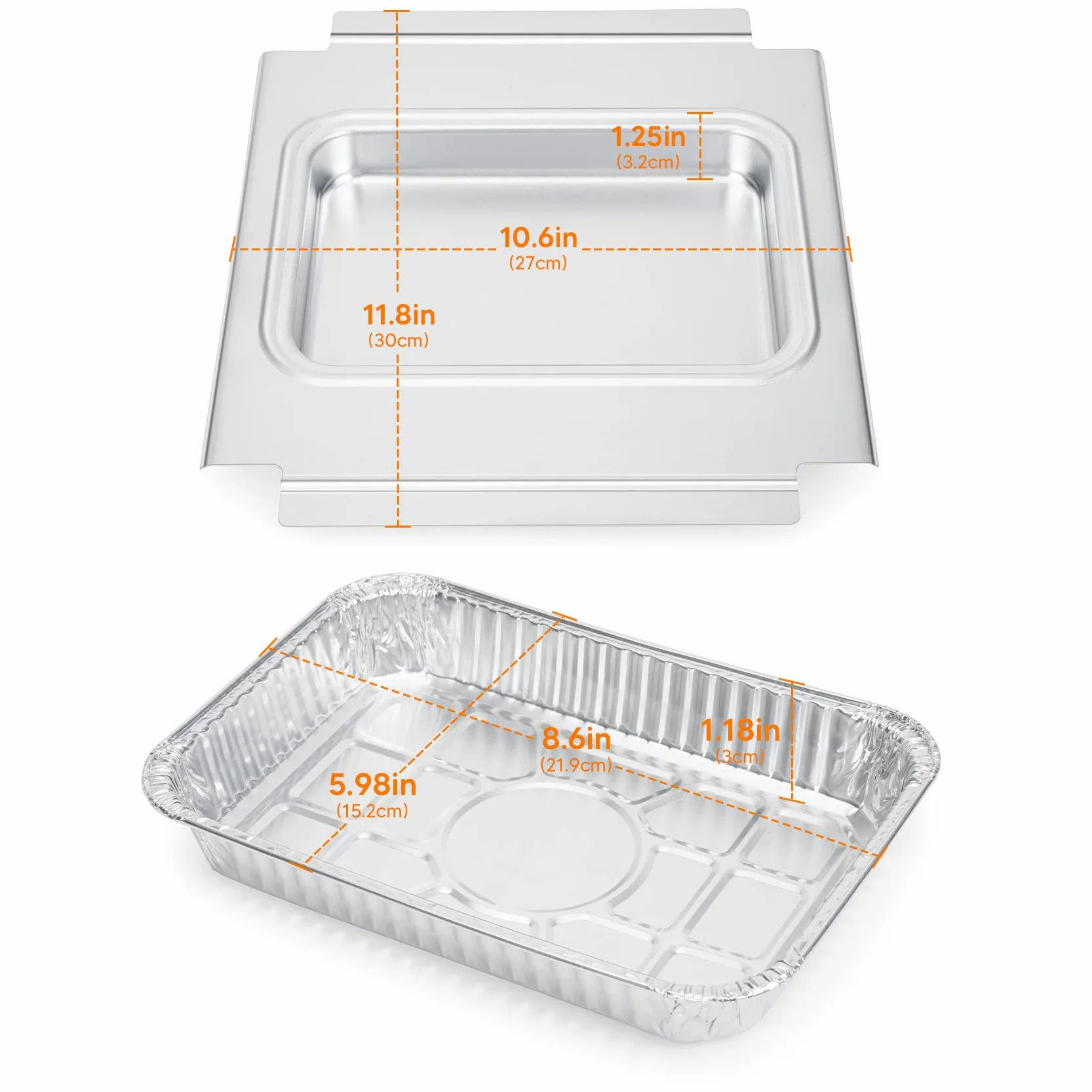 onlyfire Kit di Vaschette in Alluminio per Barbecue a Gas Weber Q200 Q300 Q220 Q240 Q2000 Q3000 Q320 Q3200 Series,1 Vaschetta Raccogli-Grasso in Alluminio e 15 Ciotole Monouso