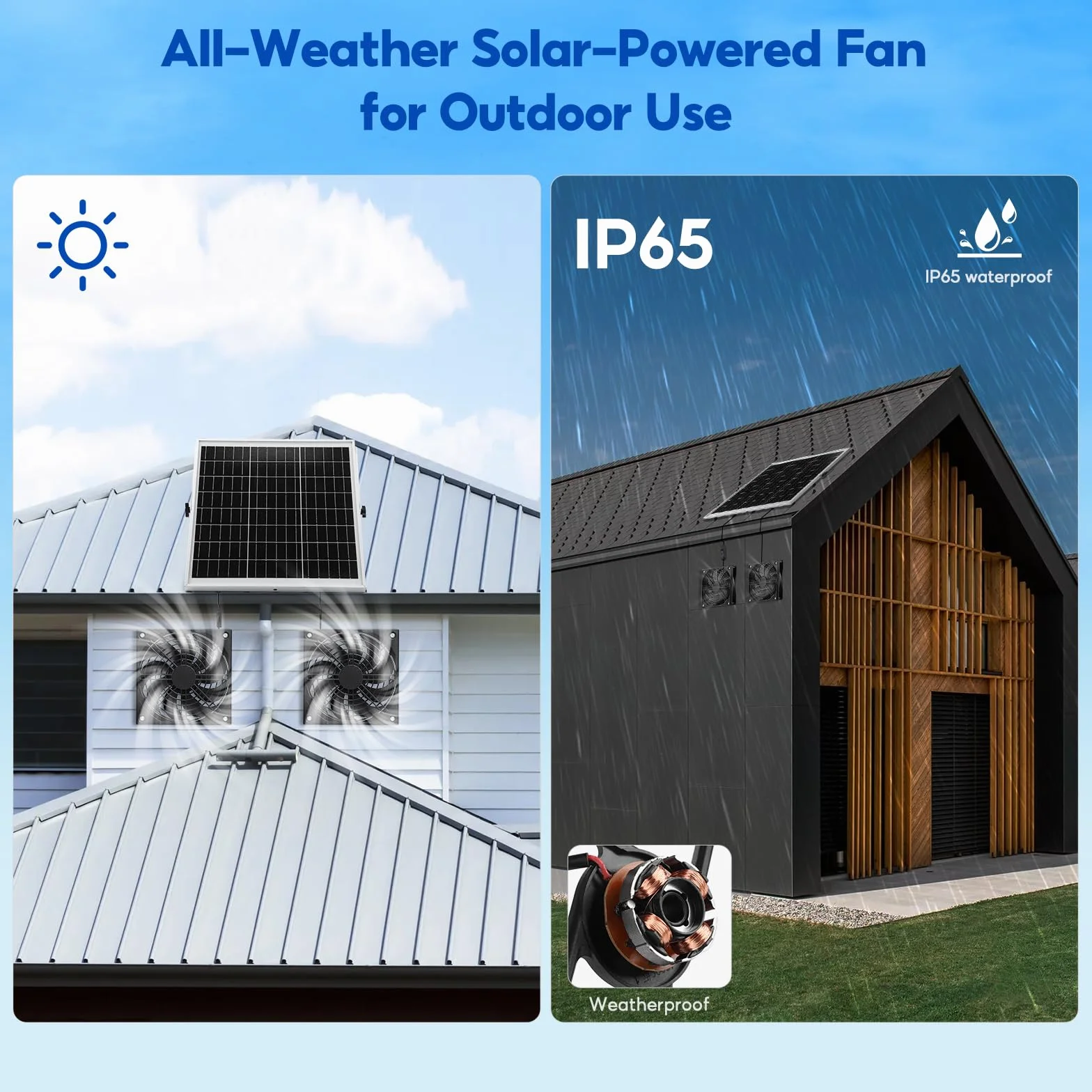 Ventilatore solare, 15 W, impermeabile, con doppio ventilatore DC per piccoli polli, serre, capannoni, case di animali domestici, scarico per finestre