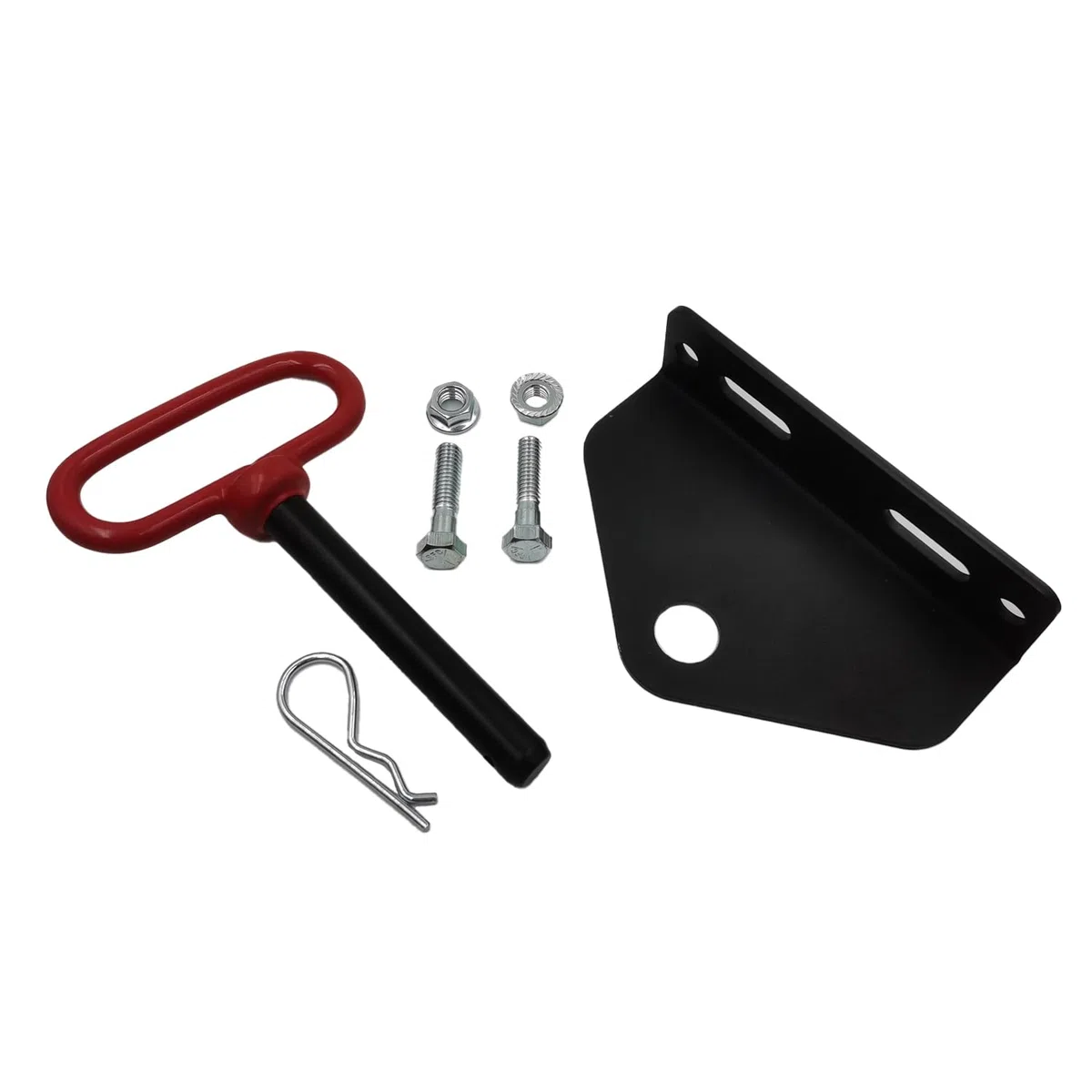 Kit di gancio di traino, gancio universale resistente per tosaerba a rotazione zero e perno di traino da 5/8" con bulloni, per ATV, UTV, tosaerba, trattori (con perno di aggancio)