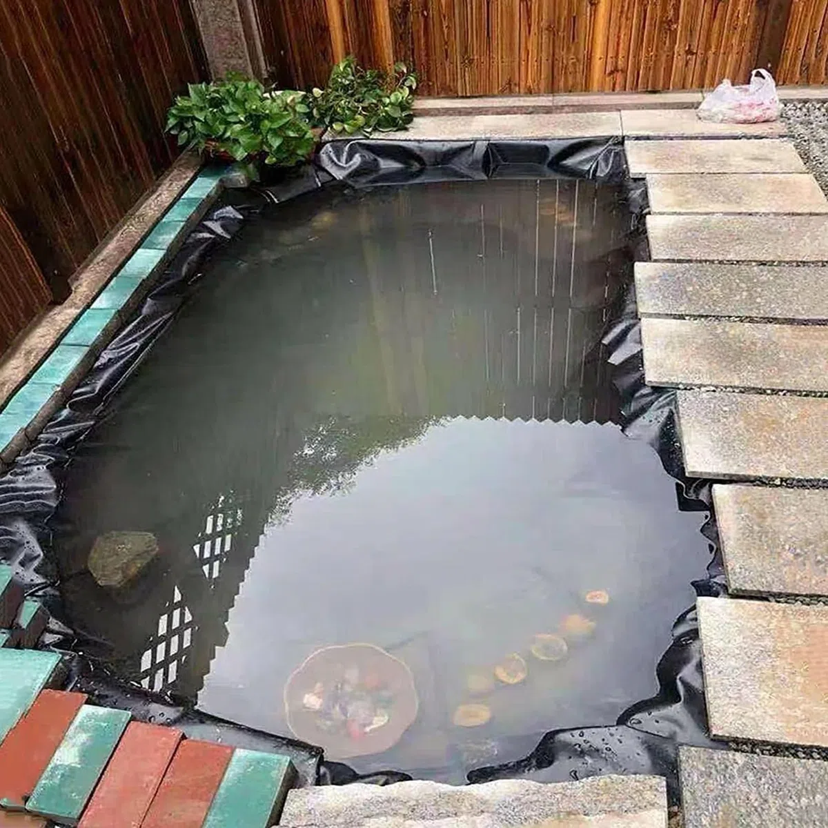 Bul - Rivestimento in gomma per laghetti, resistente, impermeabile, per stagni e piscine da giardino, spessore 0,12 mm, soluzione paesaggistica per progetti tic